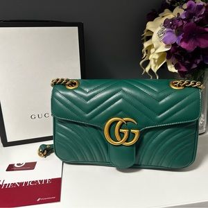 GG Gucci Marmont small matelassé shoulder bag
